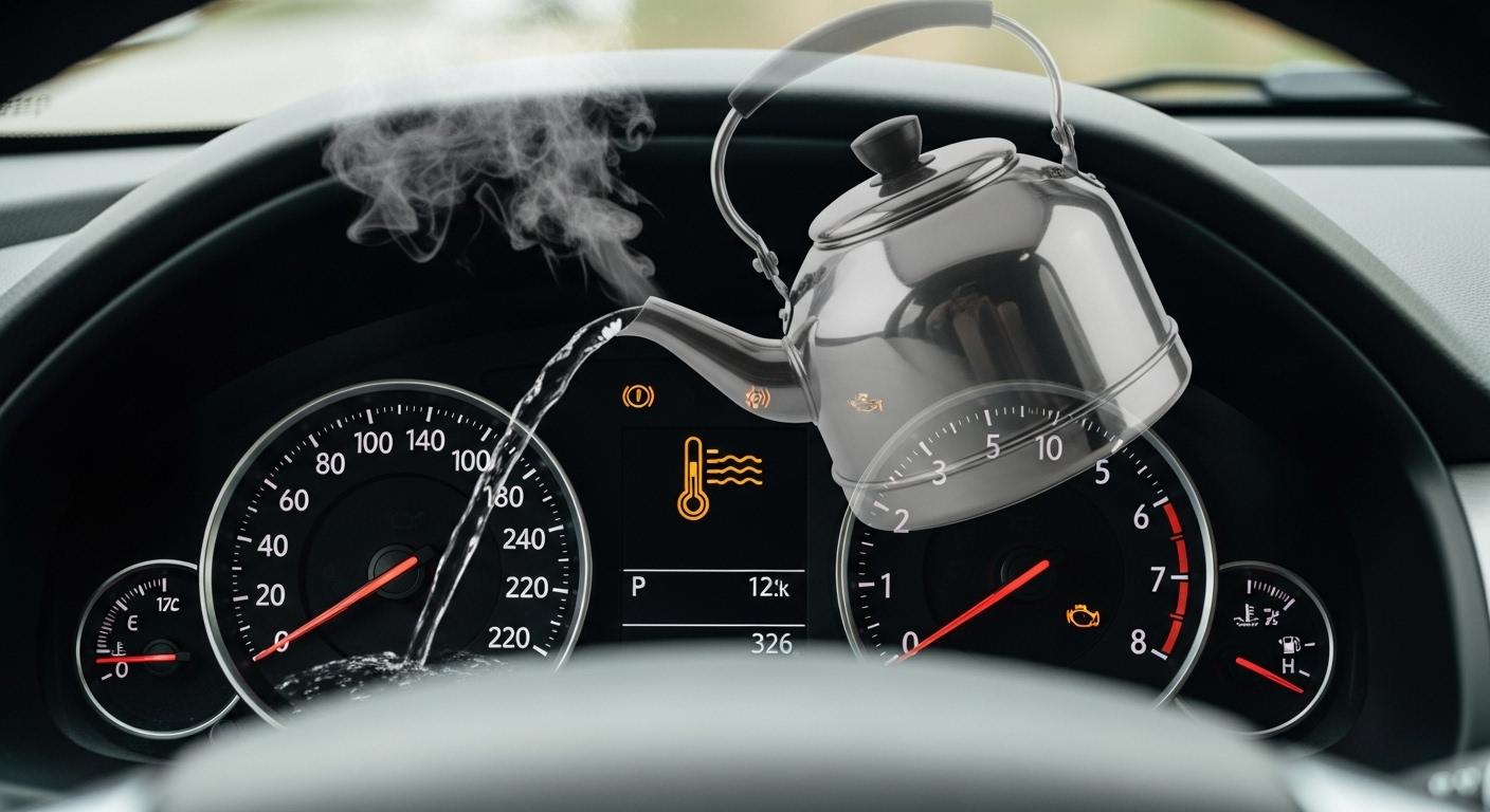 자동차 경고등 표시 주전자