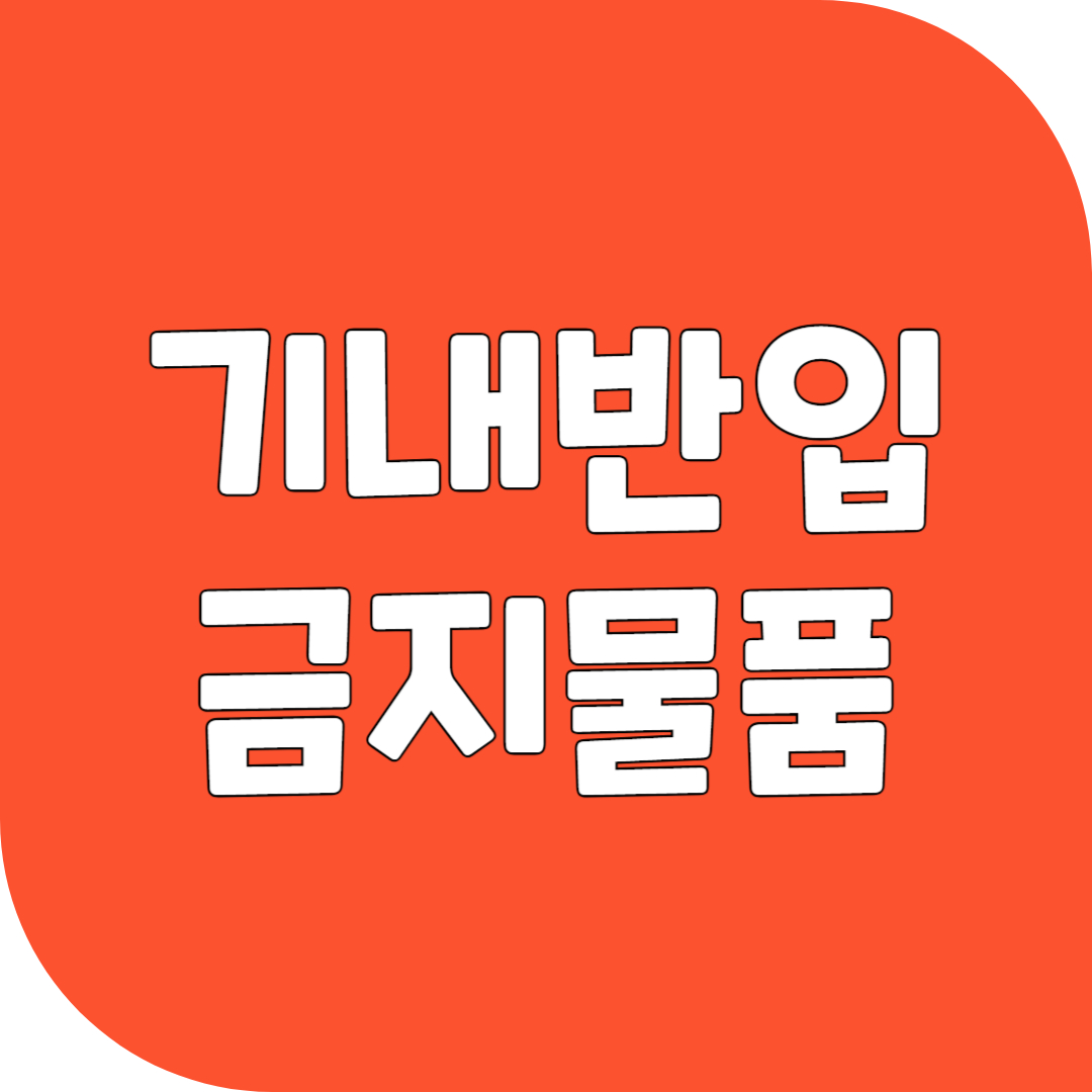 기내 반입 금지 물품