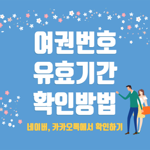 여권번호 및 유효기간 확인방법