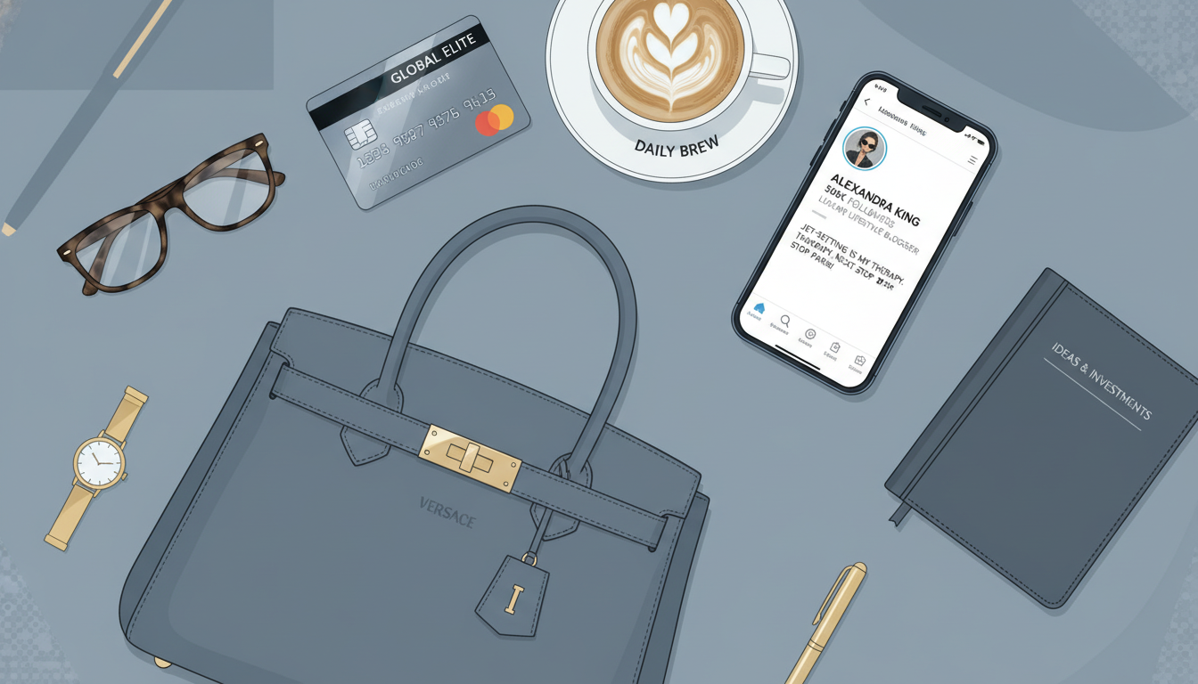 24기 순자의 화려한 스펙과 IT 기업 이사로서의 재력을 상징하는 일러스트