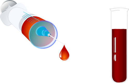 주사기와혈액사진