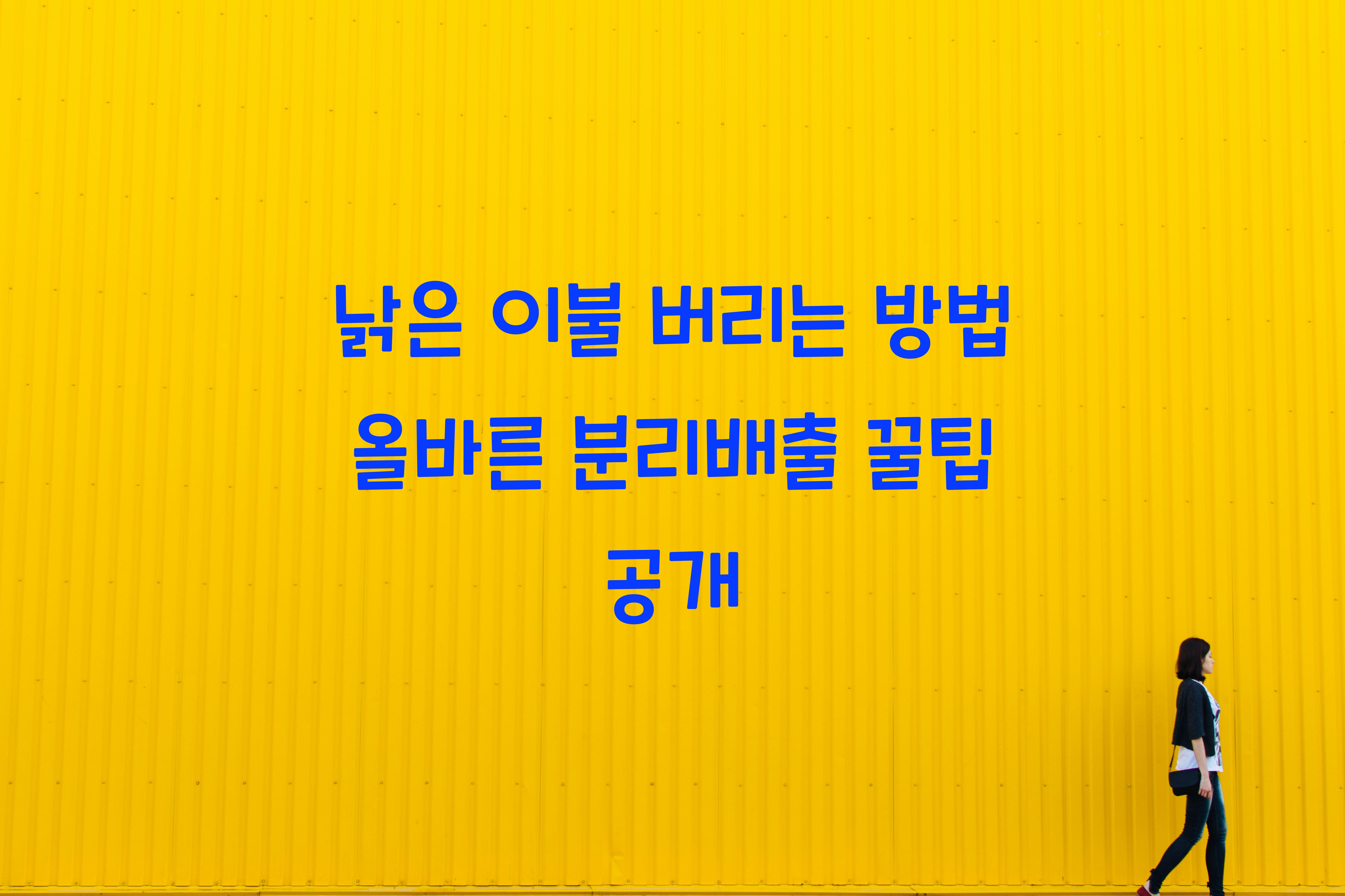 낡은 이불 버리는 방법