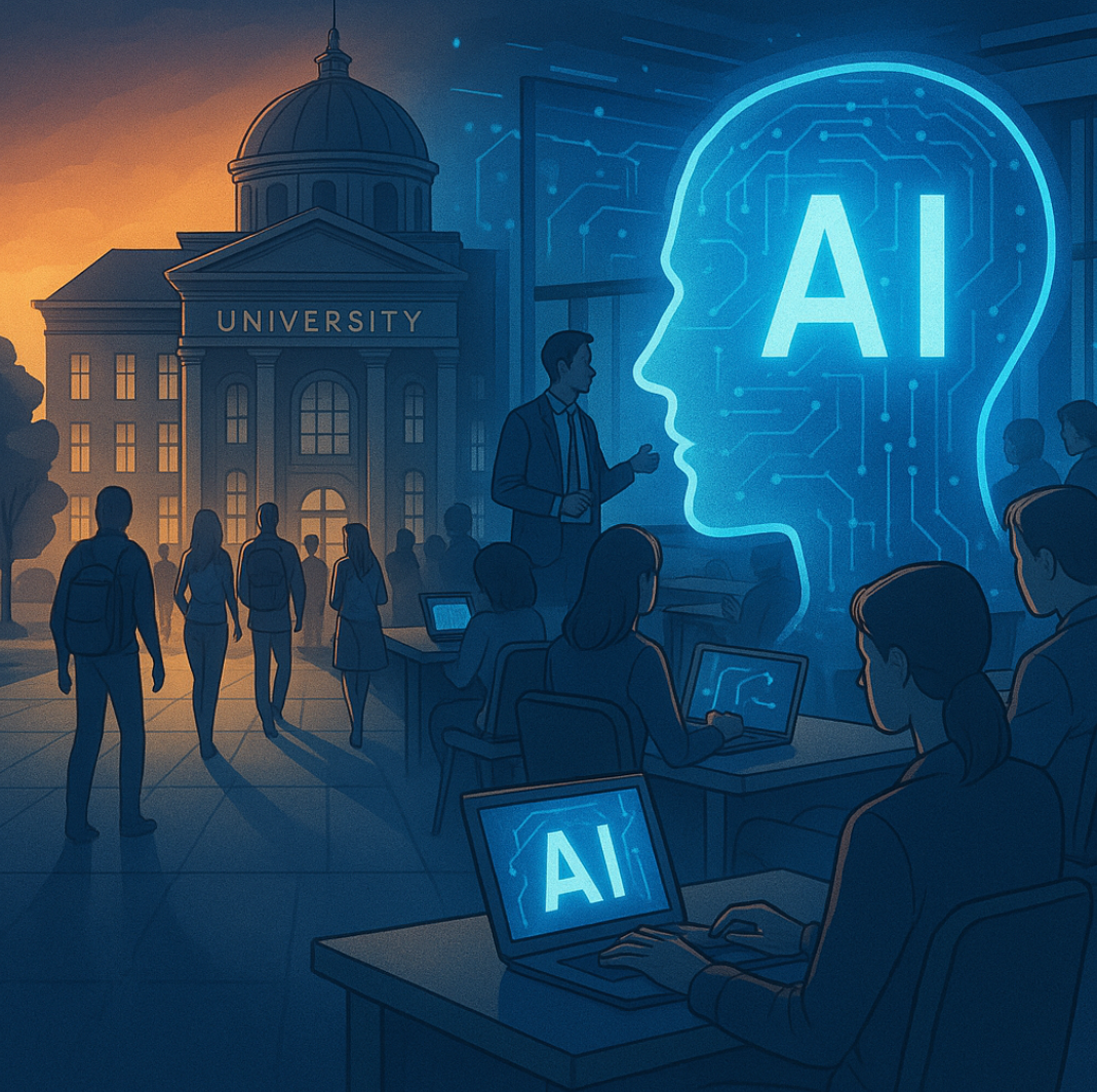 ai시대에 대학의 변화를 보이는 대학이미지