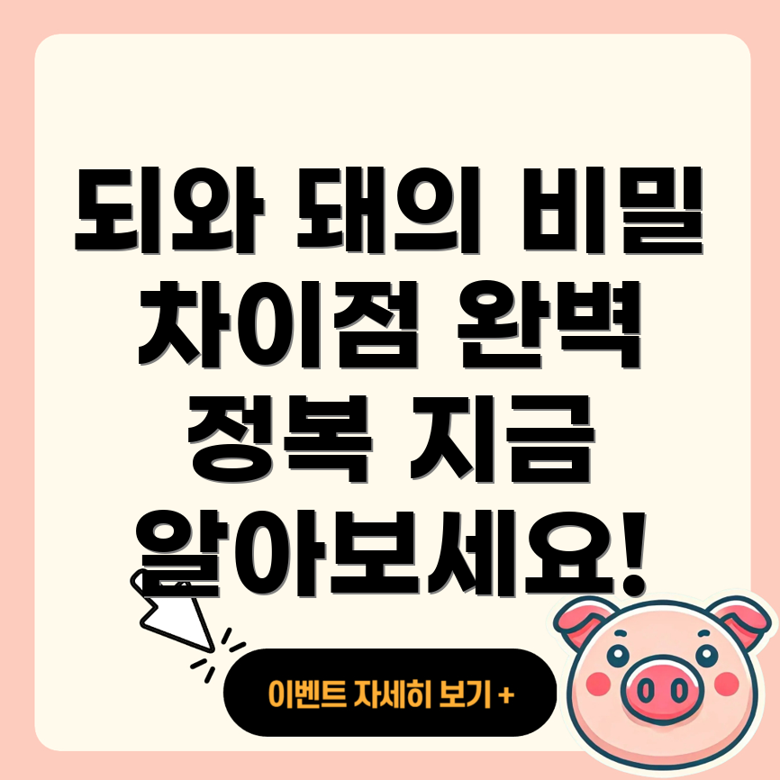 되와 돼의 차이점