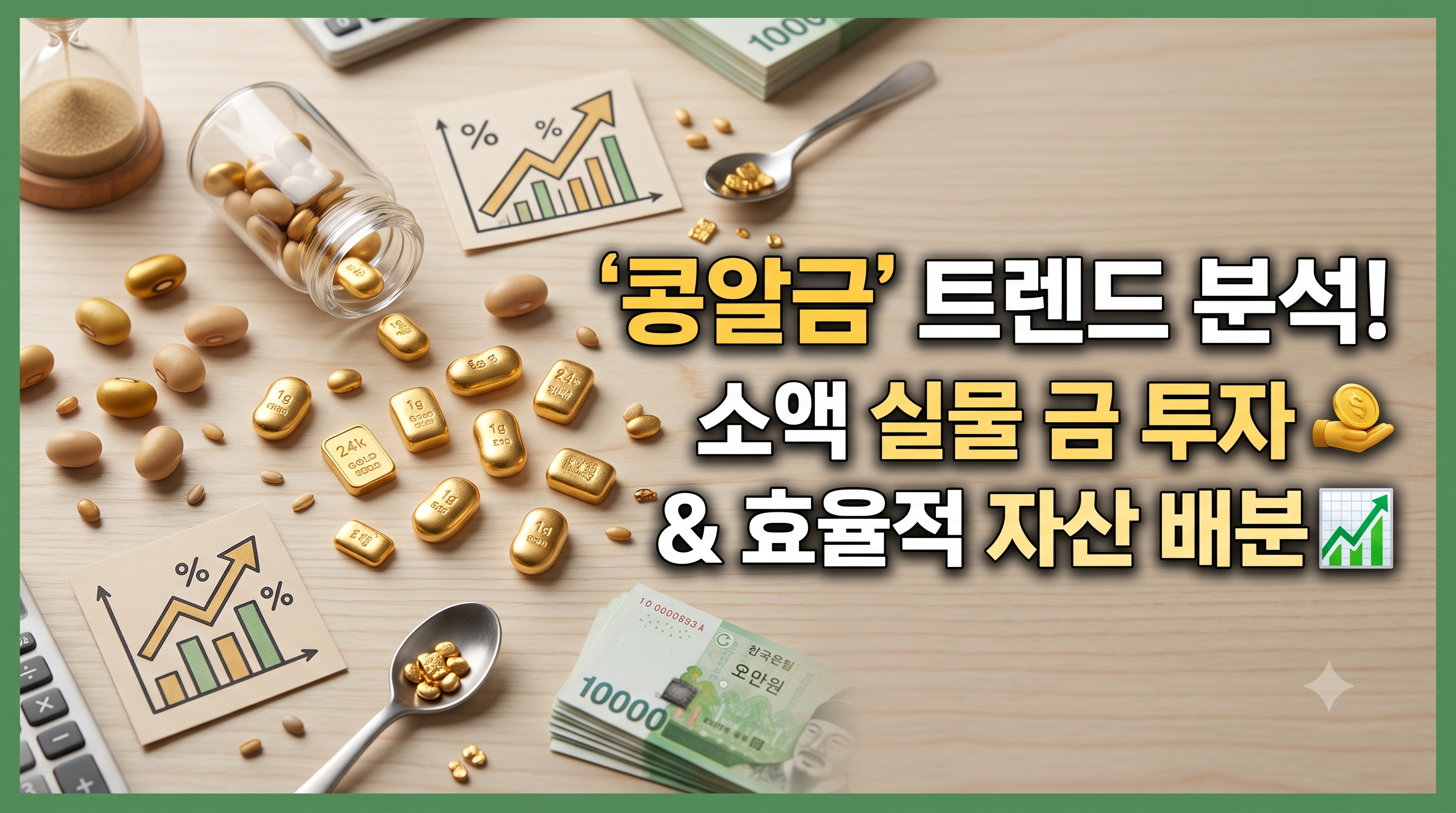 소액 실물 금 투자, '콩알금' 트렌드 분석과 효율적인 자산 배분법