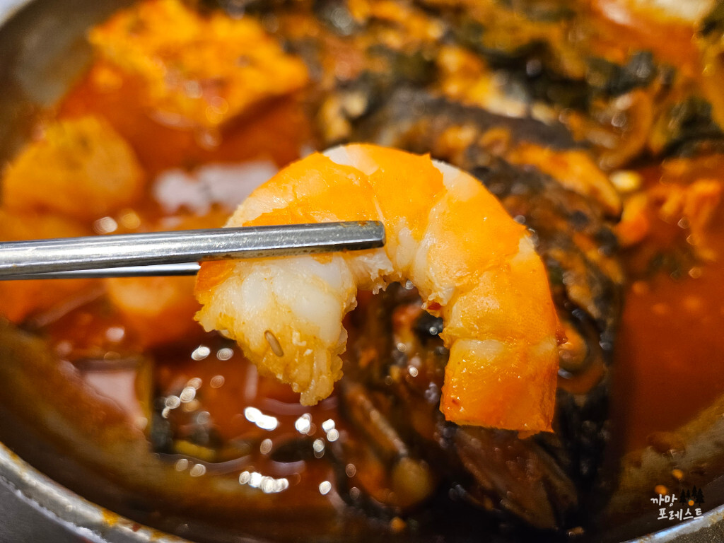 중문 고집돌우럭 새우