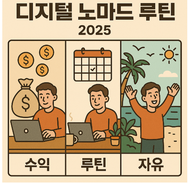 2025 디지털 노마드 루틴 (수익, 루틴, 자유)