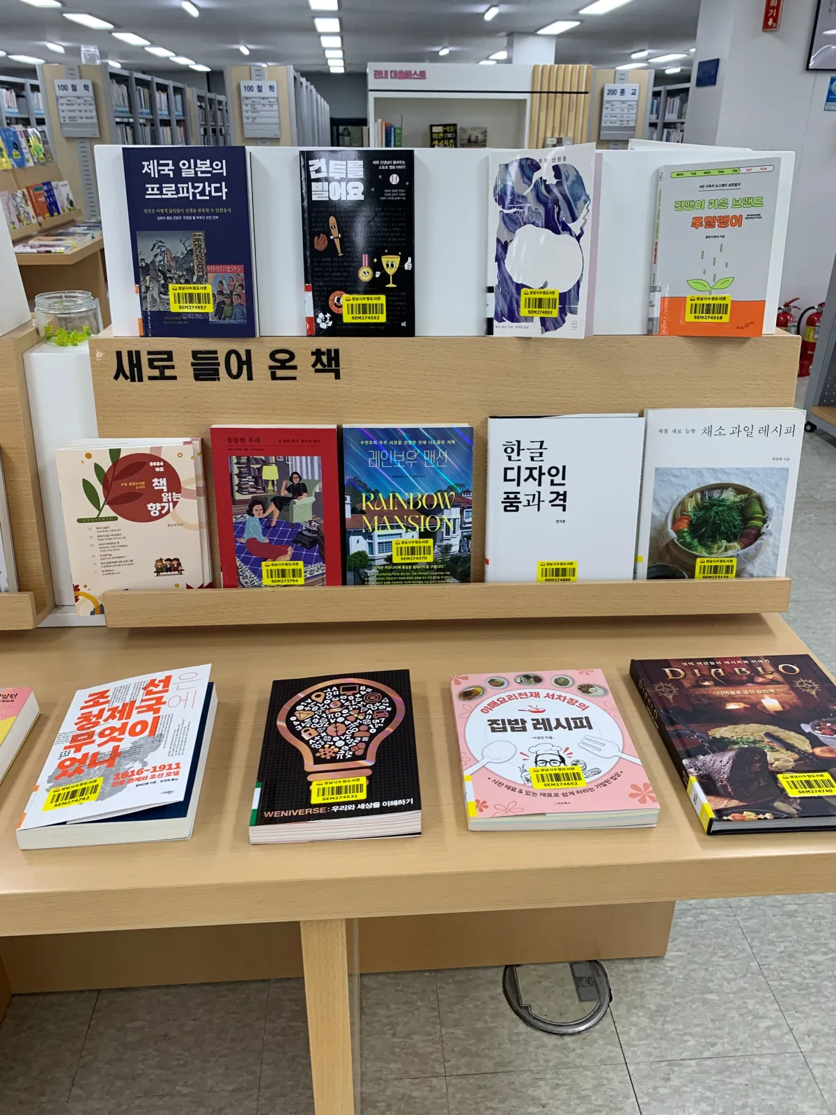 도서관에-새로들어온책-코너
