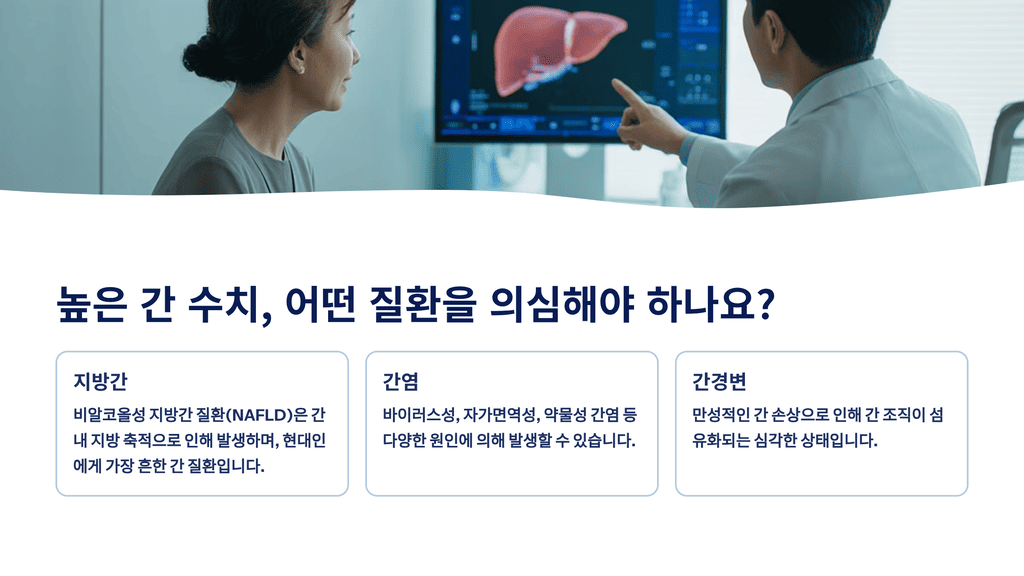 높은 간 수치, 어떤 질환을 의심해야 하나요?