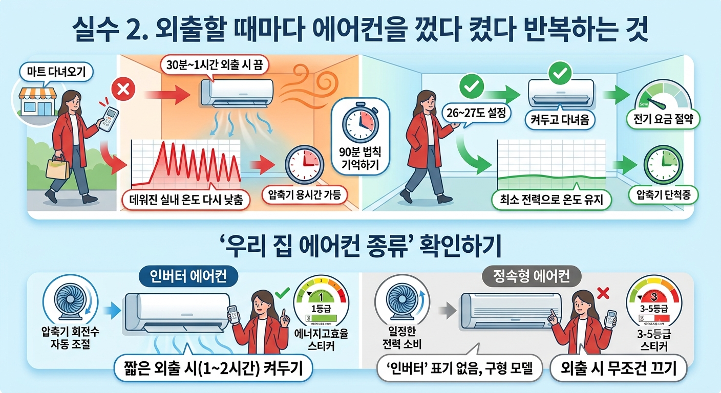 에어컨외출시