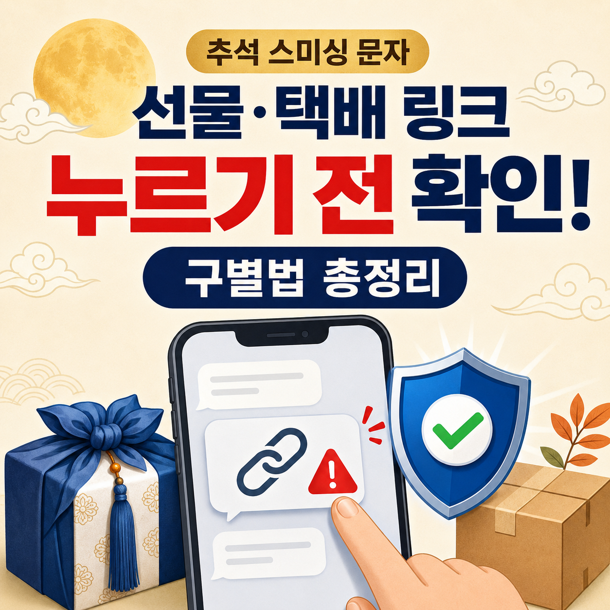추석 스미싱 문자 구별법: 선물&middot;택배 링크 누르기 전 확인할 것 총정리