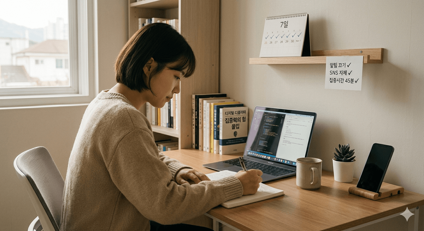 디지털 디클러터가 집중력에 미치는 영향: 직접 실험해본 7일 변화