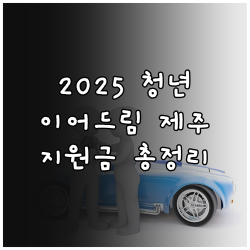 2025 청년이어드림지원금 제주 청년..