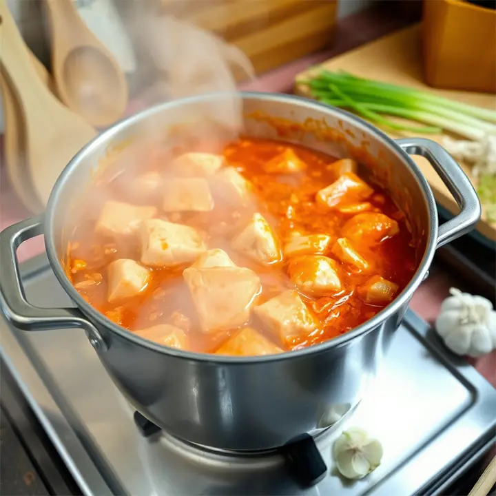 돼지고기 익힘 정도, 김치찌개에 넣었는데 핏기가 남으면 어떻게 해야 하나요