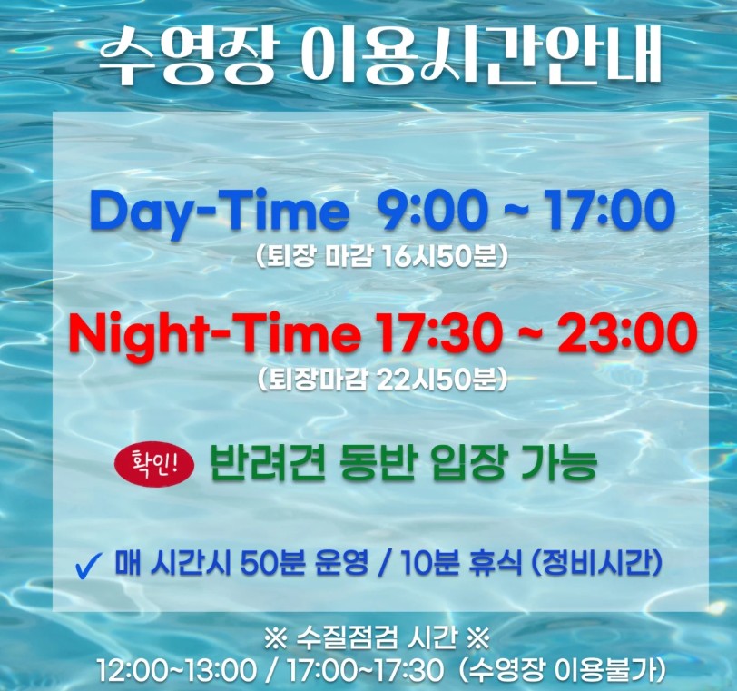 뮌스터담 수영장 운영시간과 시즌 정보