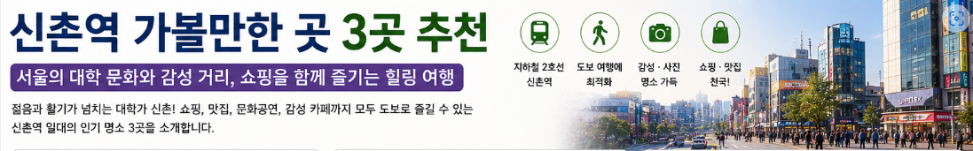 신촌역 가볼만한곳 3곳 추천