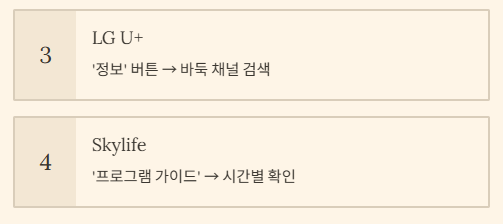 바둑TV 편성표 IPTV 채널번호부터 실시간 중계까지 모든 것을 한눈에 확인하는 완벽가이드