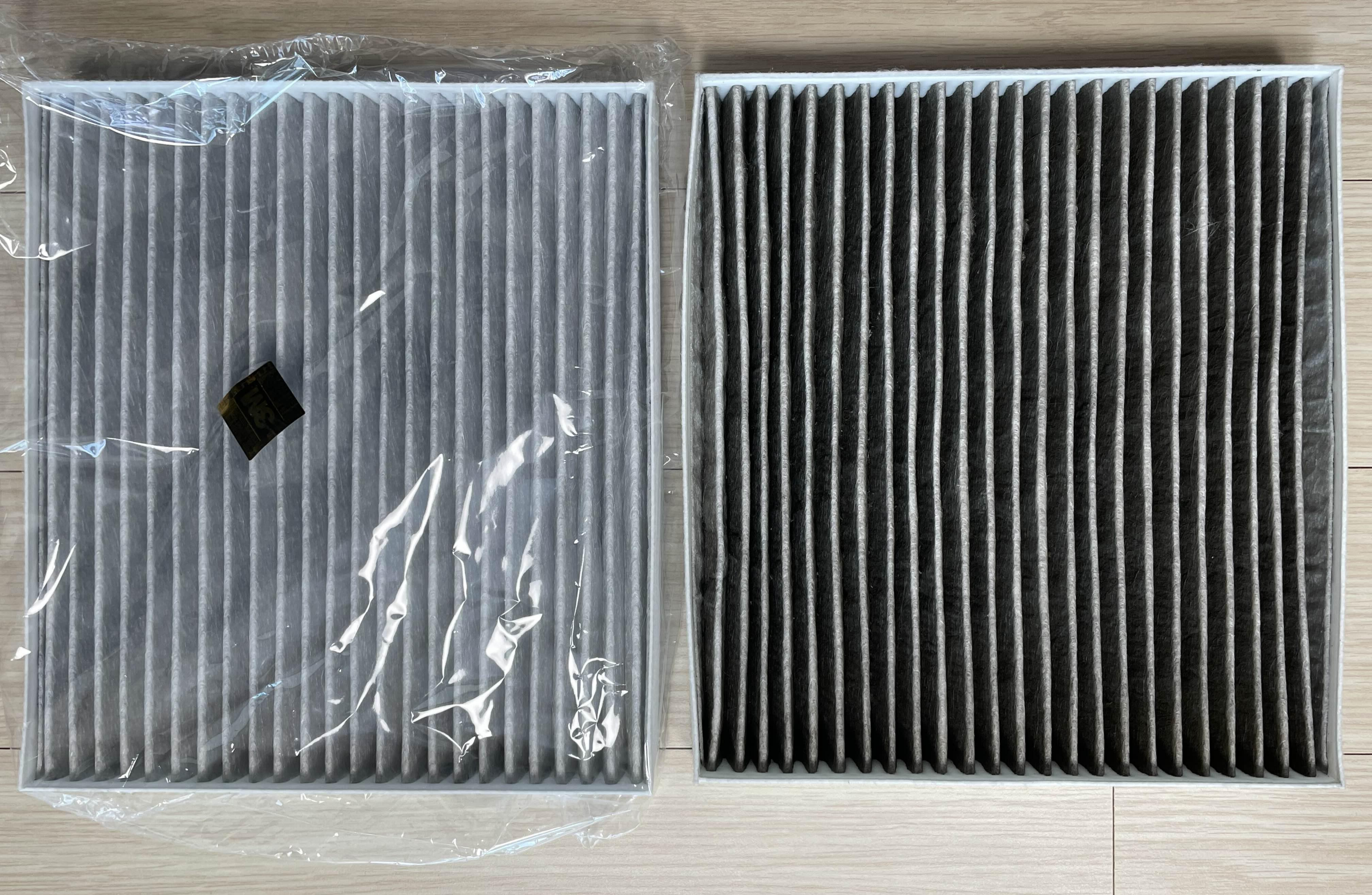 스포티지QL 에어필터 사용 전, 후 사진 비교