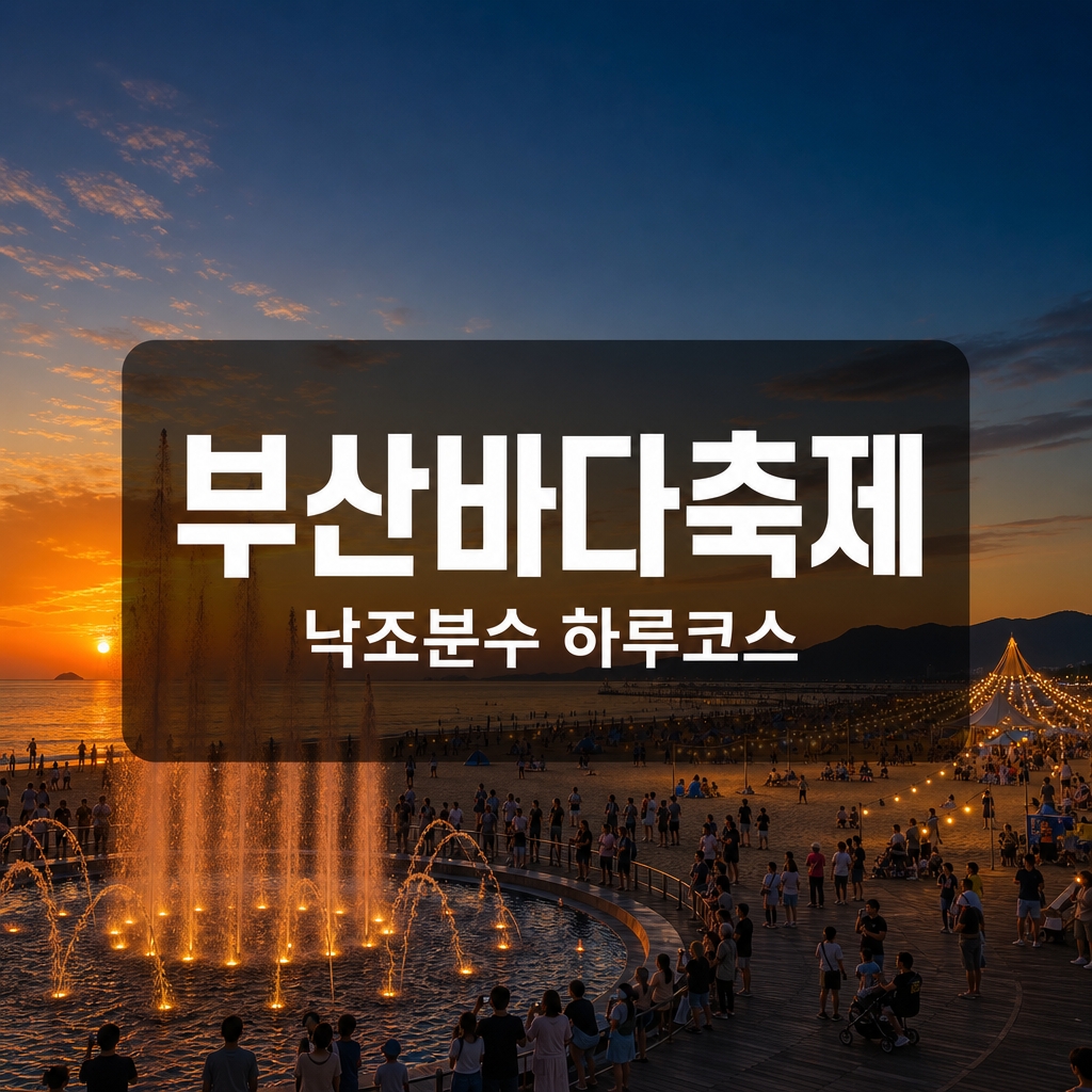 부산바다축제 낙조분수 하루에 같이 보기