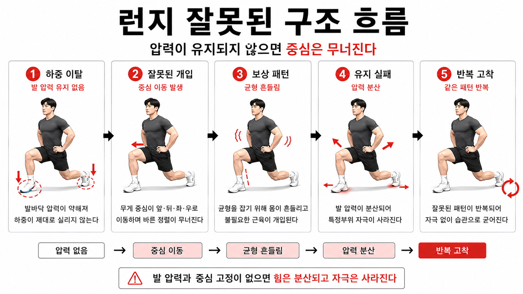 런지 잘못된 구조 흐름