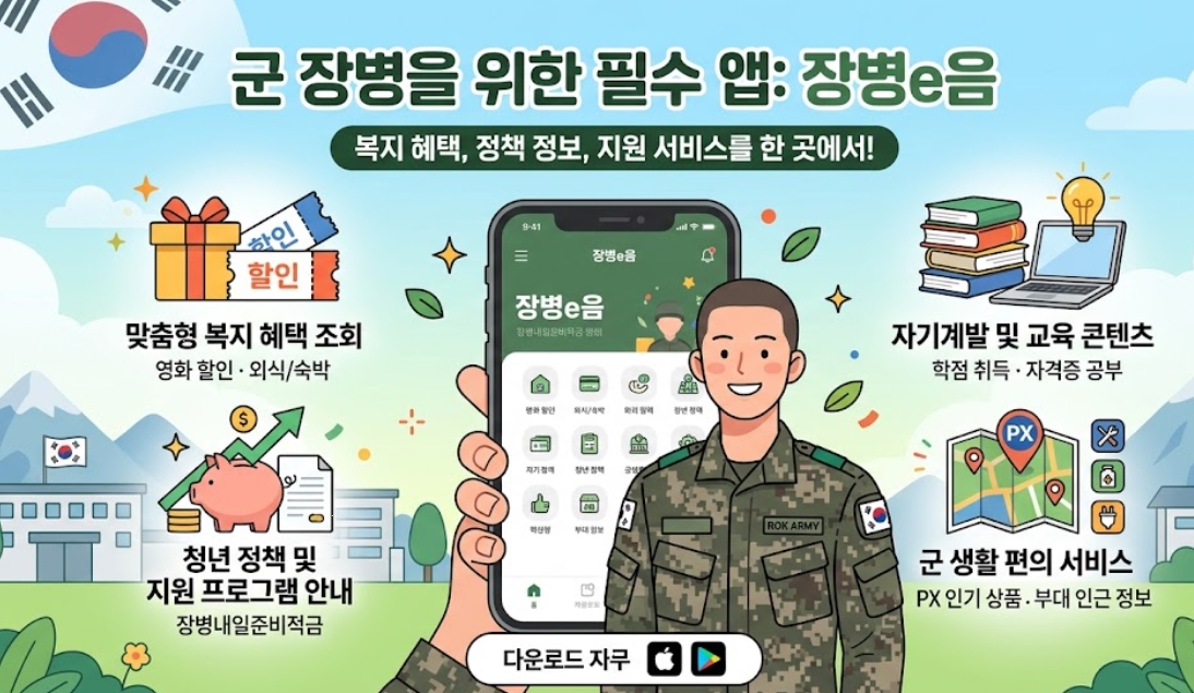 장병e음 앱 다운로드 설치 및 이용방법