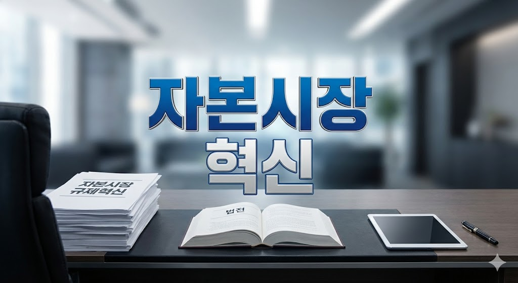 자본시장 혁신: 세련된 책상 위의 규제 혁신 서류와 법전