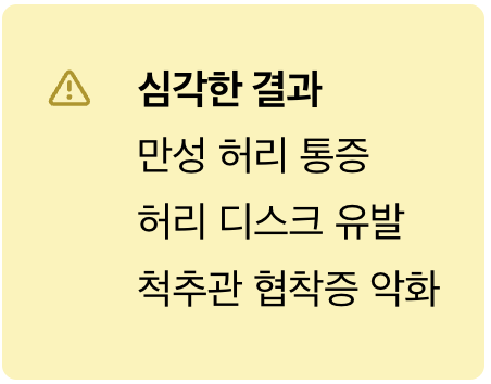 두 번째 경고, '골반'과 '허리'의 붕괴