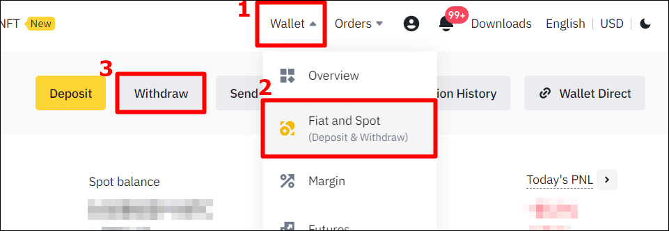 바이낸스 출금 버튼을 띄워둔 화면