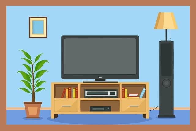 거실-TV-일러스트