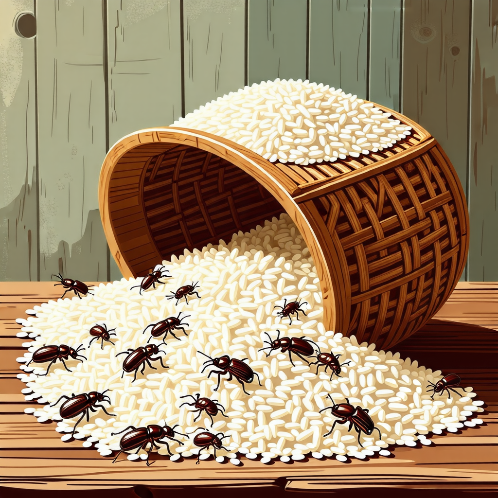 쌀 독에 나타난 바구미