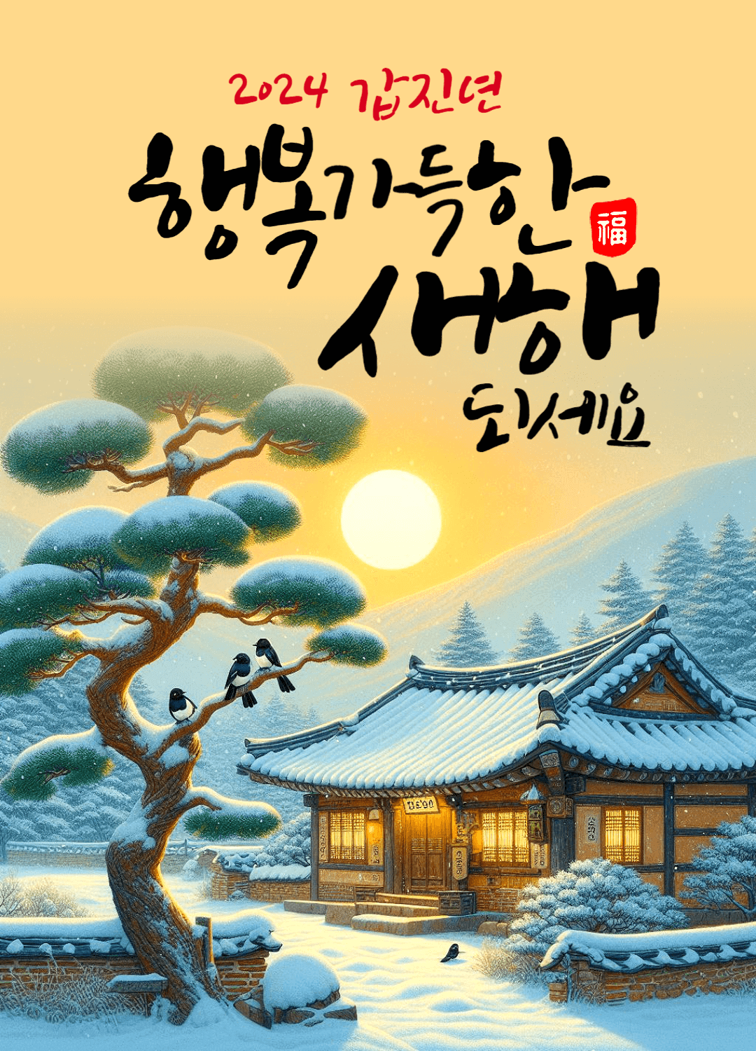 2024년 설날 연하장 이미지