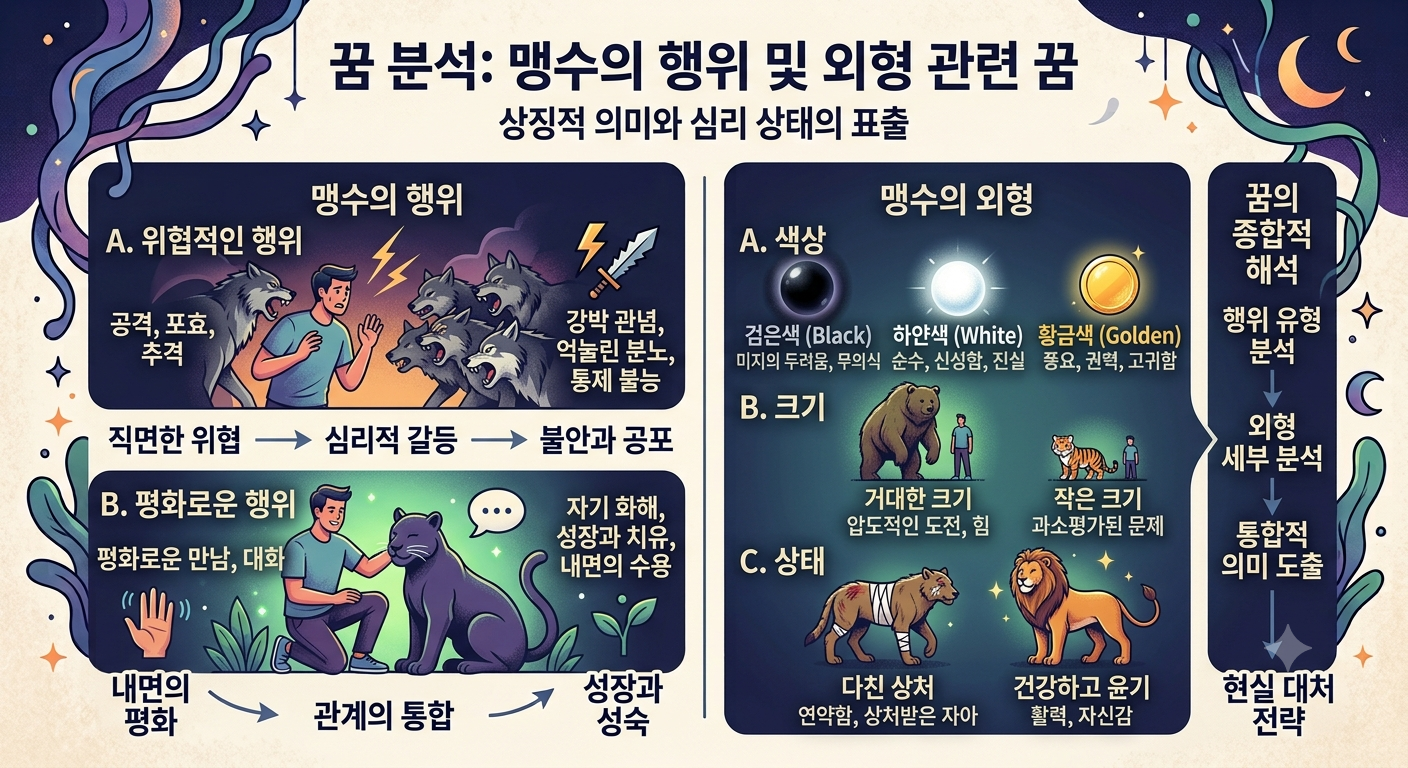 맹수의 행위 및 외형 관련 꿈
