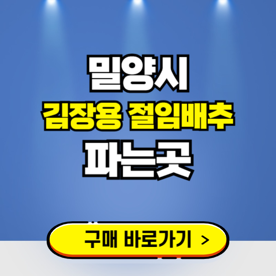 밀양시 절임배추 사전예약 구입하는곳 ❘ 김장배추 파는곳 가격보기