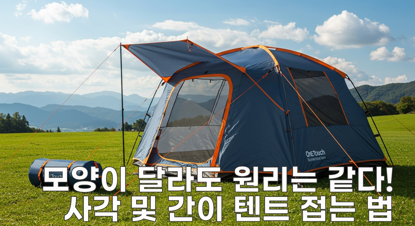 원터치 텐트 접는 법, 3분 만에 마스터하기! - 모양이 달라도 원리는 같다! 사각 및 간이 텐트 접는 법 원터치 텐트 접는 법, 3분 만에 마스터하기! - 모양이 달라도 원리는 같다! 사각 및 간이 텐트 접는 법