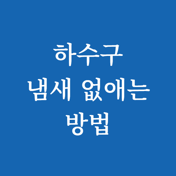 하수구 냄새 없애는 방법 ❘ 집에서 해결하는 꿀팁