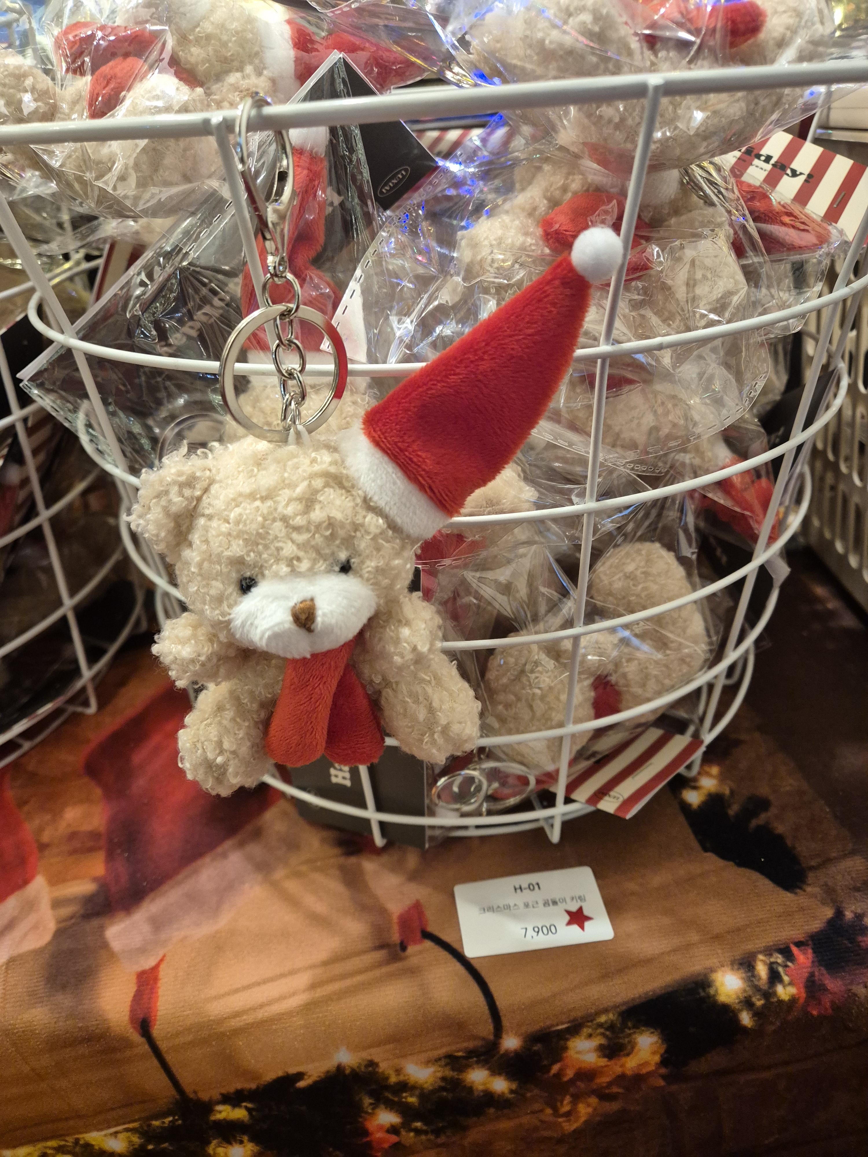 루시아이 크리스마스트리 산타 곰돌이 오너먼트