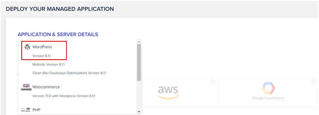 Cloudways 개설방법에 대한 사진