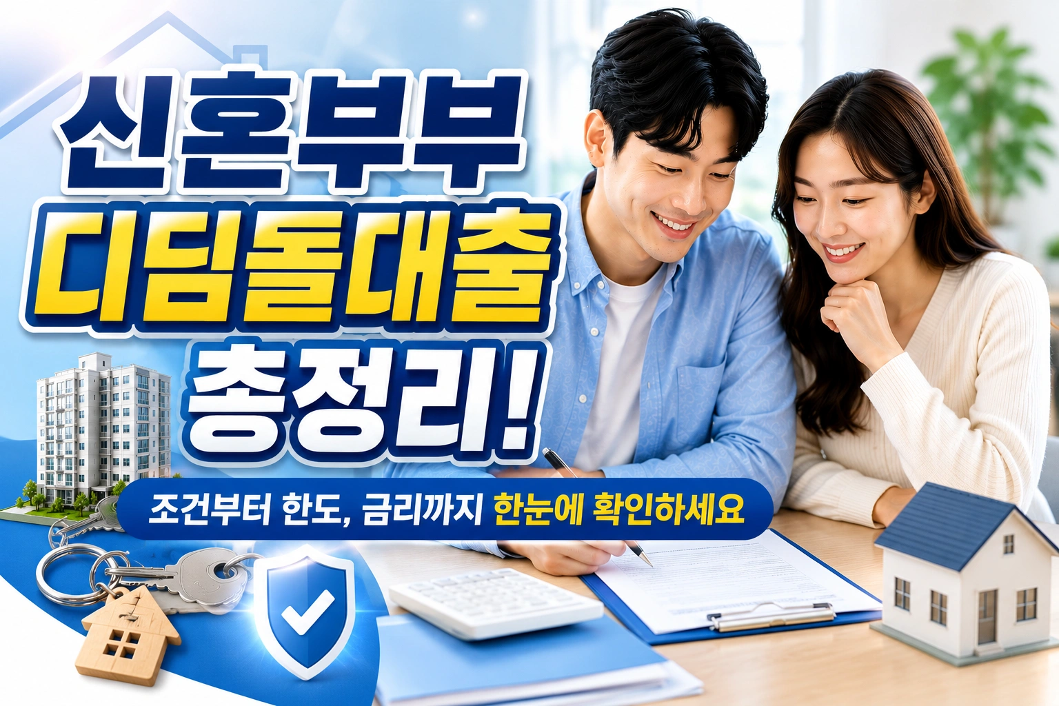 신혼부부 디딤돌대출 총정리! 조건부터 한도, 금리까지 한눈에 확인하세요