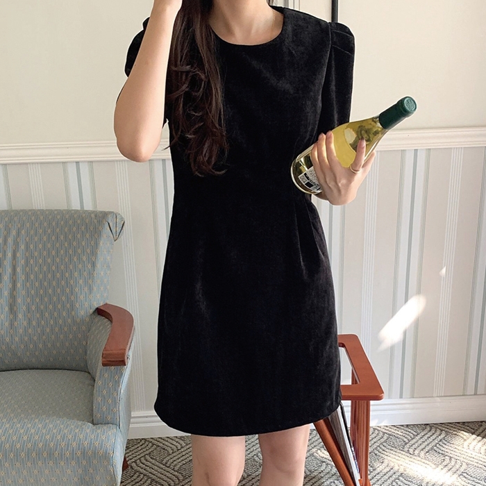 베이직스 크리스마스원피스 연말원피스룩 겨울미니원피스 2col opon3235