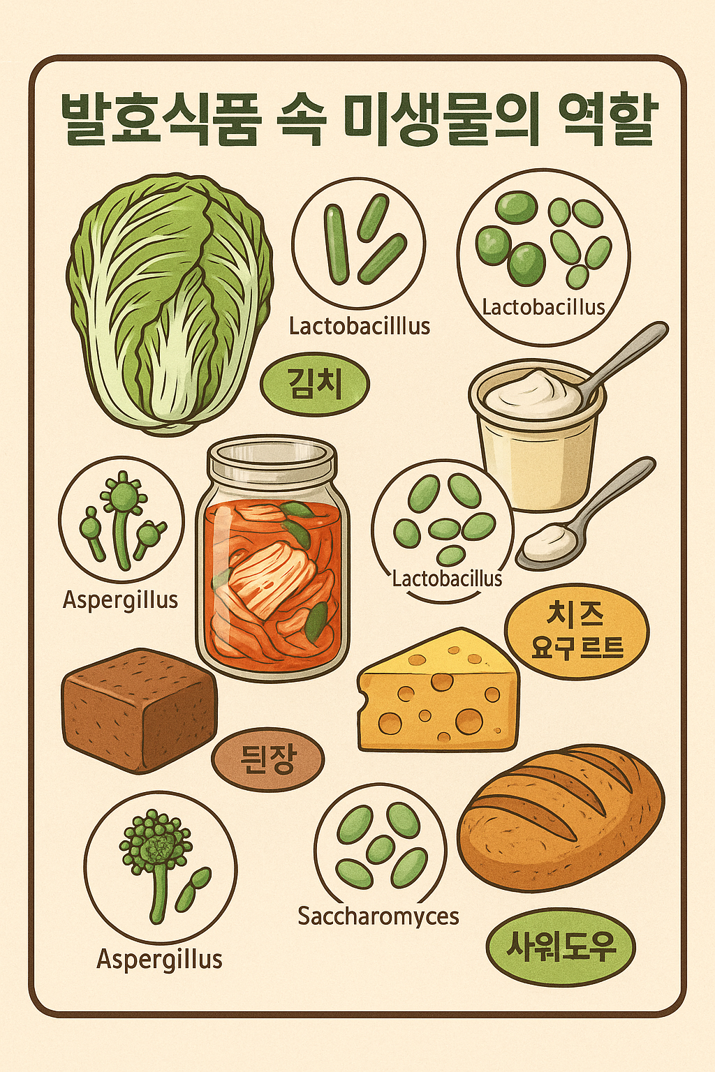 발효식품 속 미생물의 역할 관련 사진