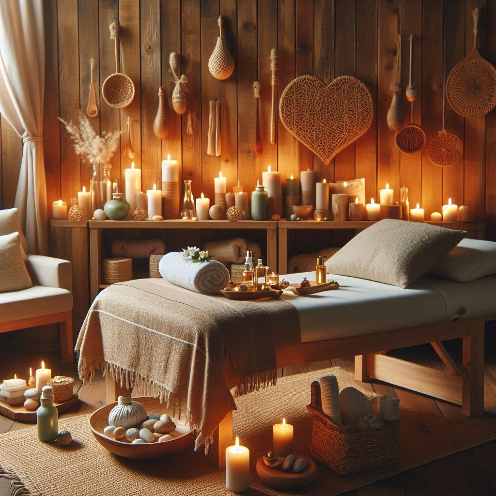 피부,체형관리 샵 배경