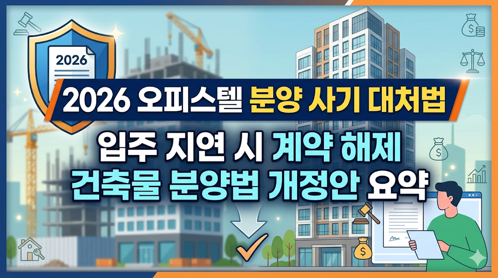오피스텔 입주 지연 3개월 이상이면 계약 해제 가능? 분양금 환불 및 지체상금 청구 가이드