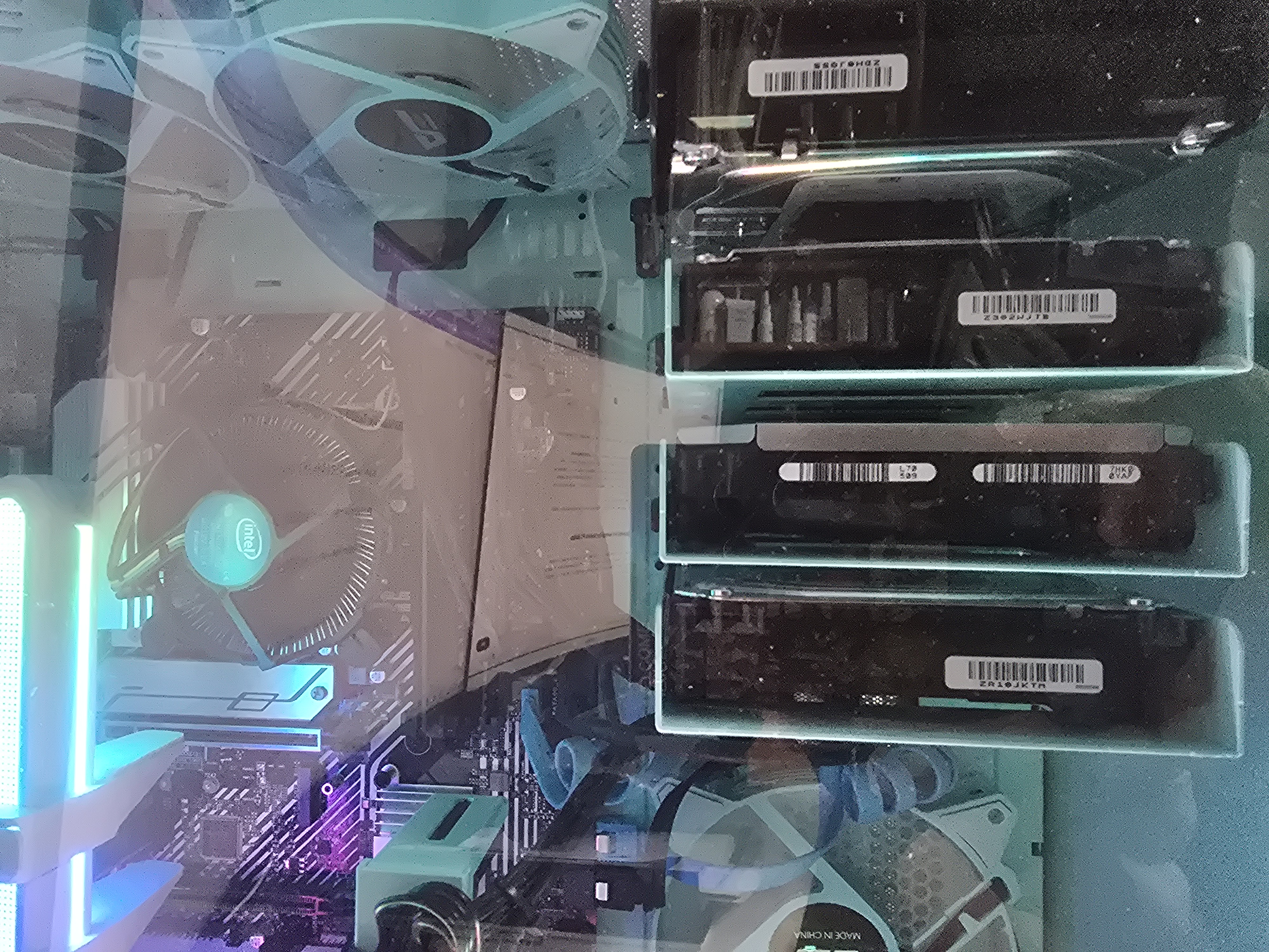 My desktop PC equipped with multiple HDDs
