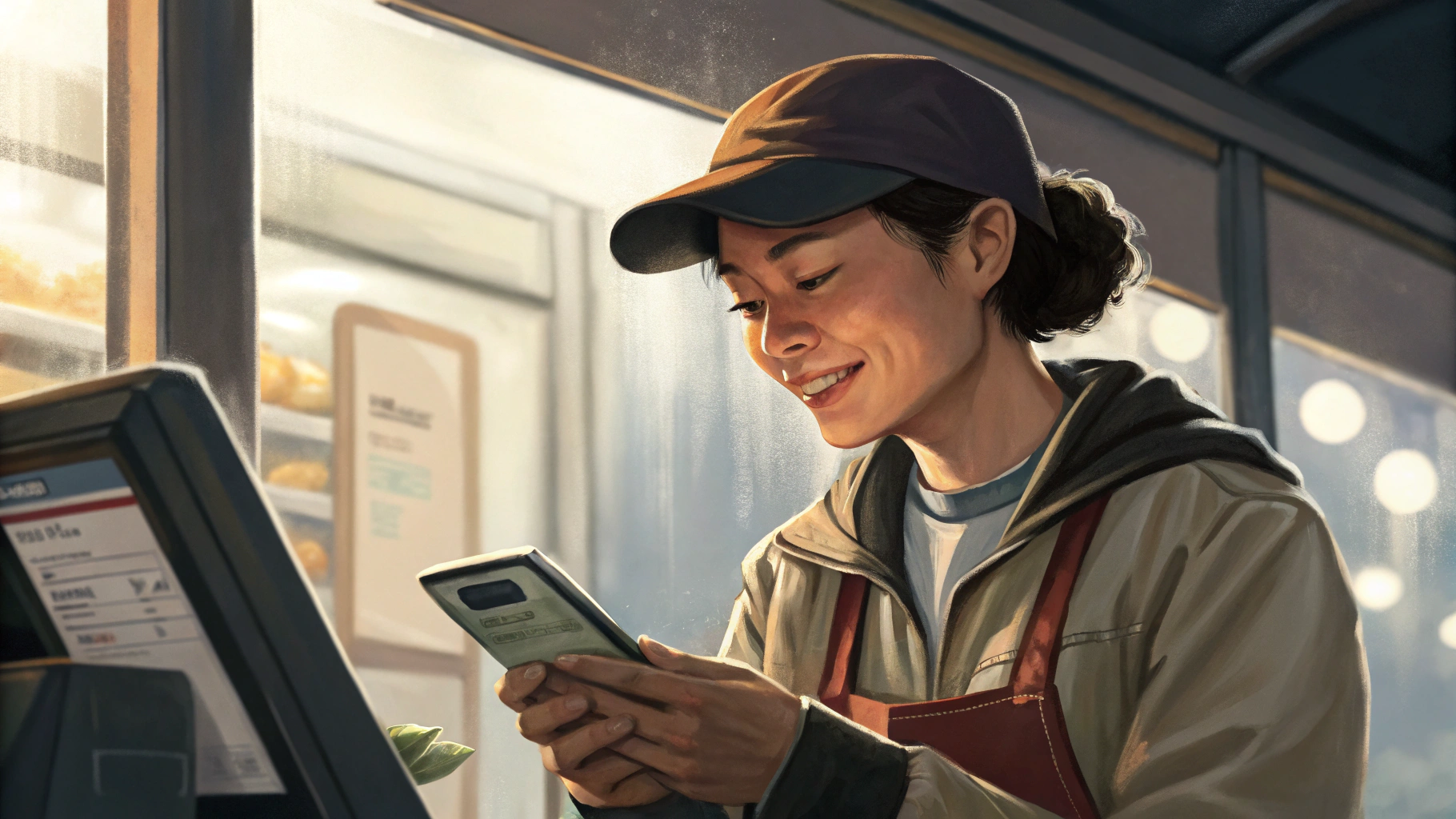 모바일 어플로 확인하는 모습