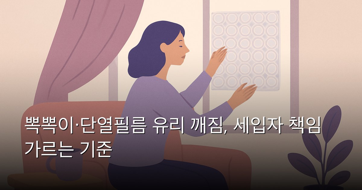 뽁뽁이·단열필름 유리 깨짐, 세입자 책임 가르는 기준