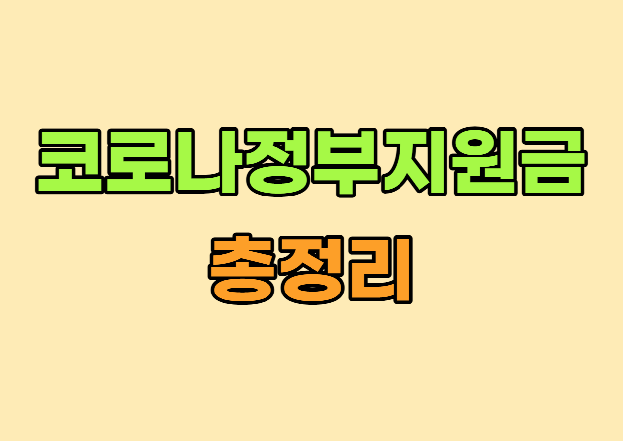 코로나 정부지원금