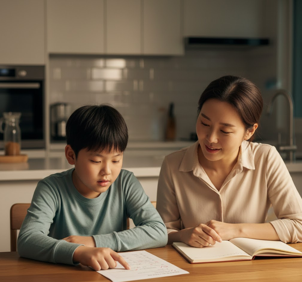 시험 후 공부 잘하는 아이의 행동