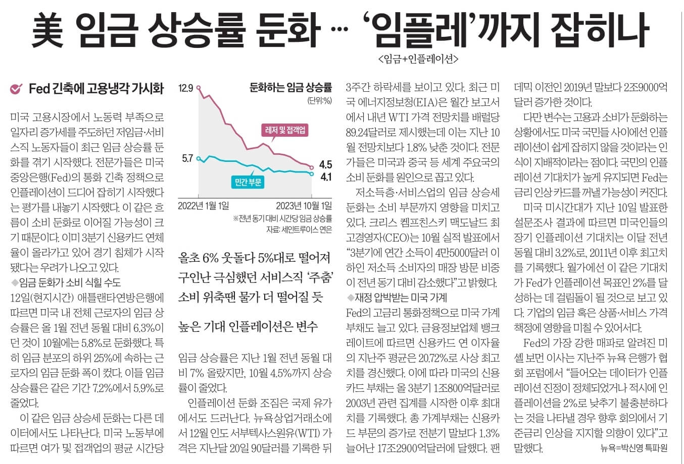 11월 14일 화 경제뉴스 신문스크랩