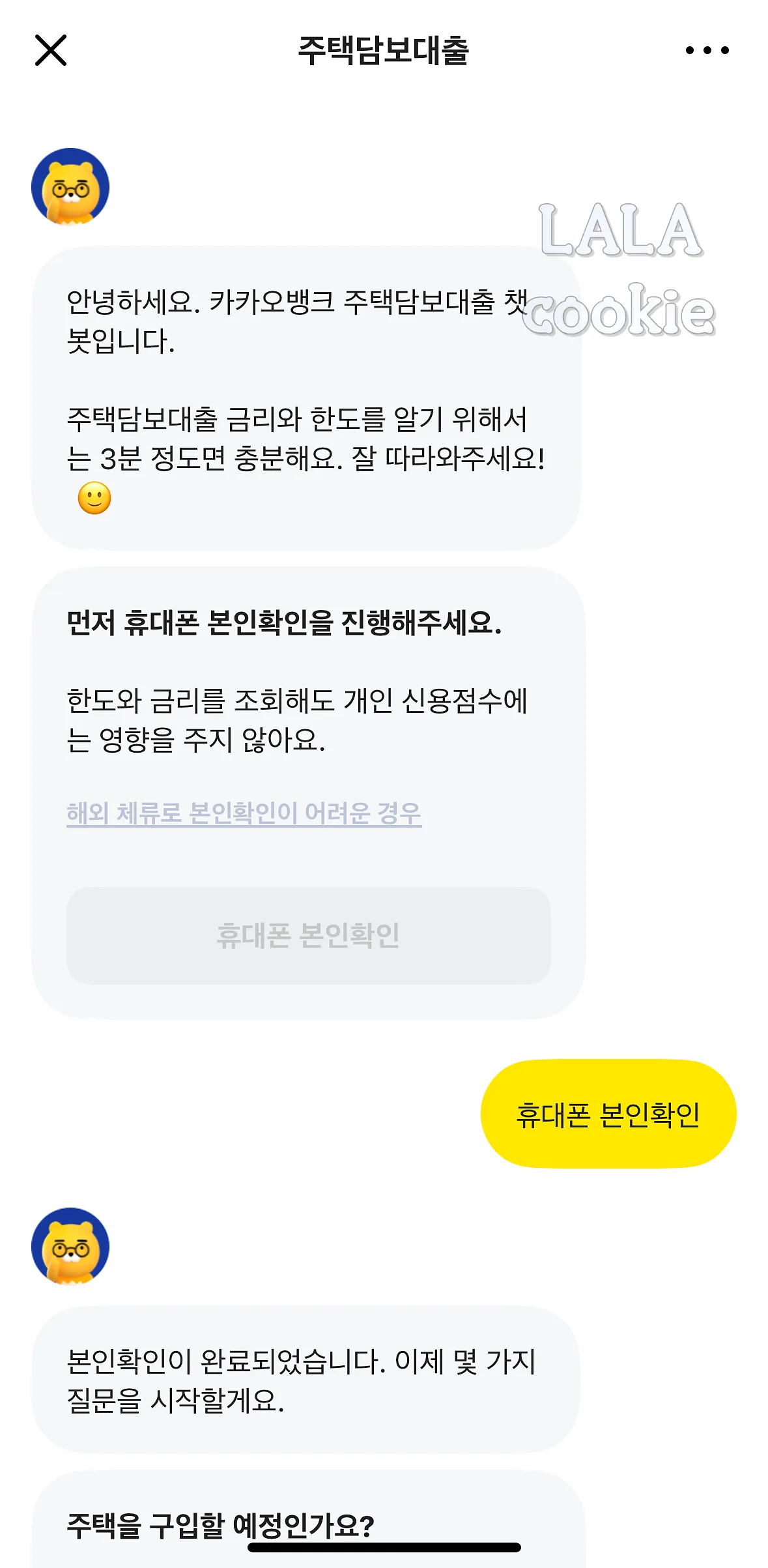 카카오뱅크-주택담보대출-본인확인