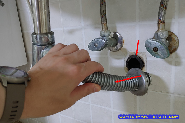세면대 팝업 배수구 제거